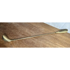 Vintage Solid Brass Shoe Horn Golf Club Driver 21" Golfer Gift White Elephant
